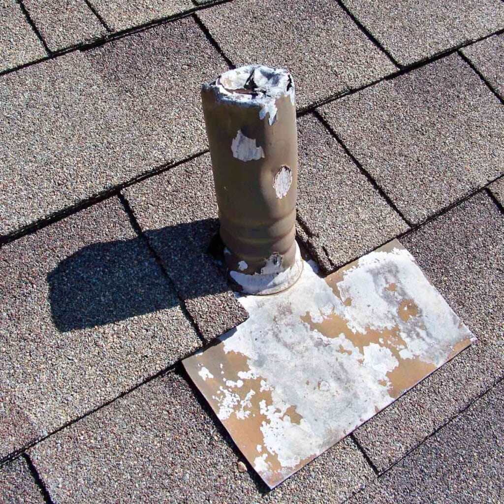 Damaged Lead Jack on Roof